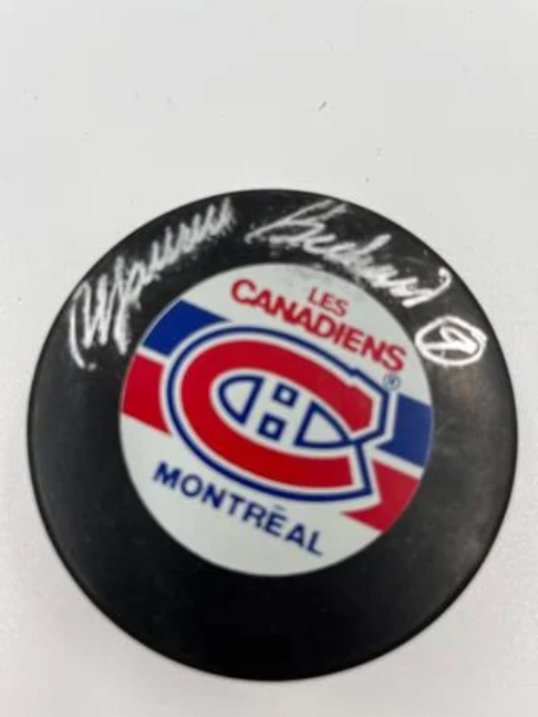 Maurice Richard Autographed Hockey Puck